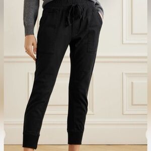 James Perse Standard Jersey Trimmed Black Jogger Pant Women's Size 2